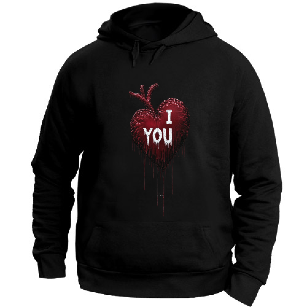 Felpa Unisex con Cappuccio I Love You Banksy Style 6 Board 55