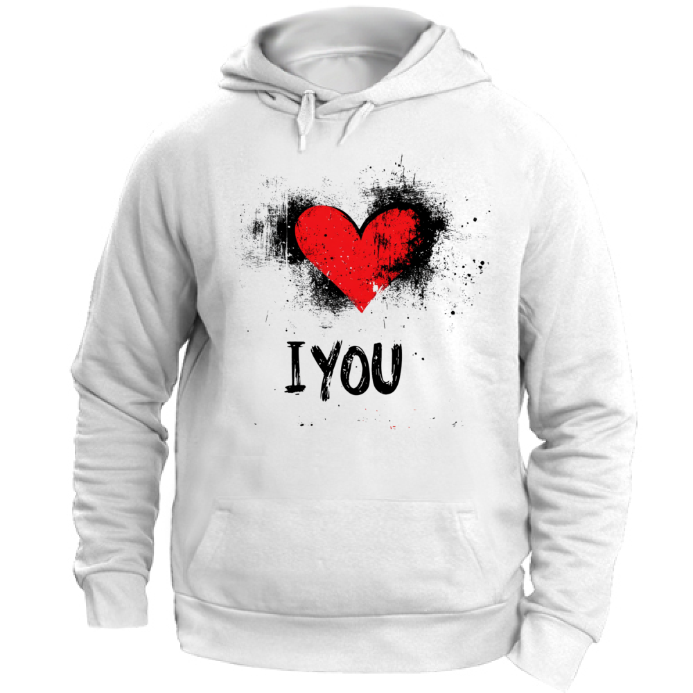 Felpa Unisex con Cappuccio I Love You Banksy Style 2 Board 55