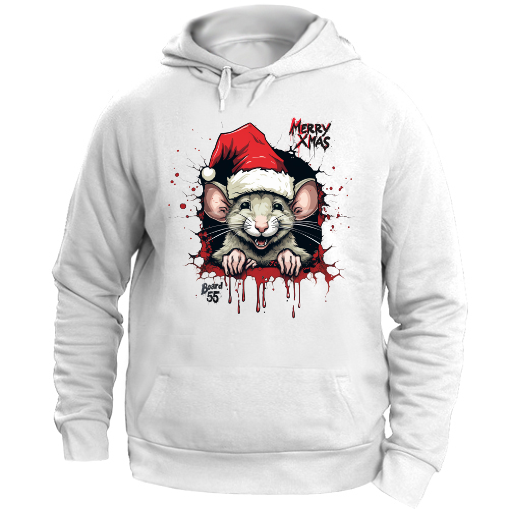 Felpa Unisex con Cappuccio Merry Christmas Banksy Style 8 Board 55