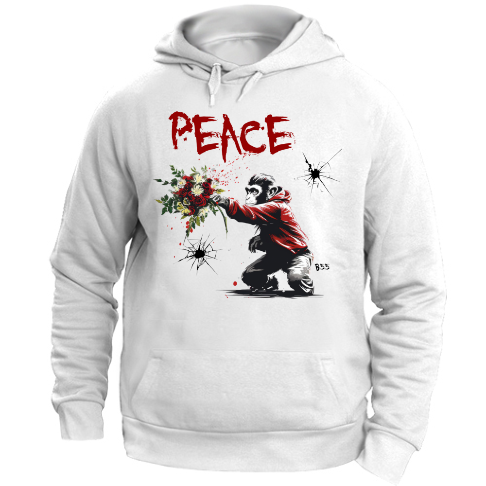 Felpa Unisex con Cappuccio Peace Monkey Board 55