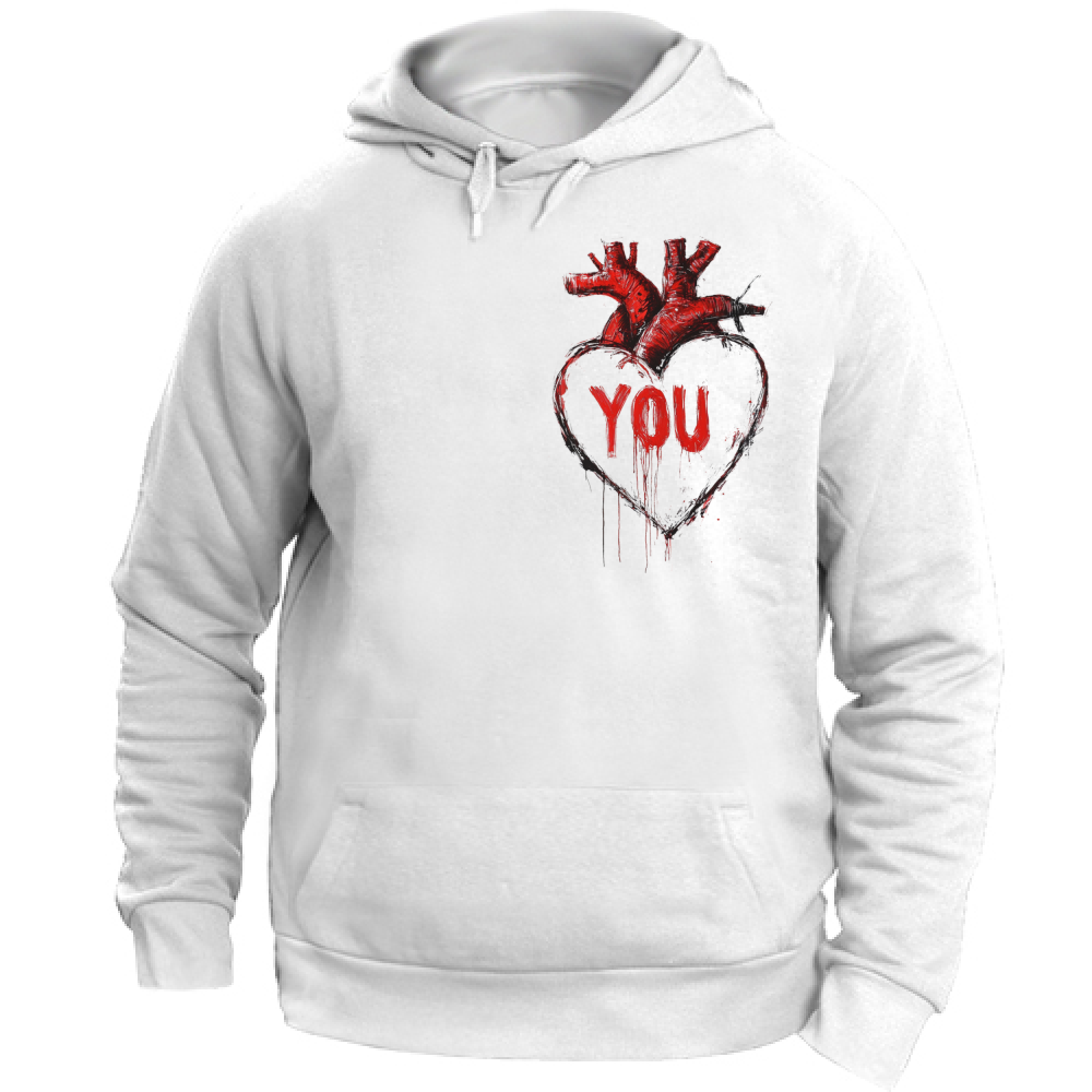 Felpa Unisex con Cappuccio I Love You Banksy Style Board 55